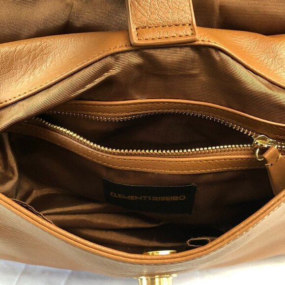 Clements Rebeiro Black - Brown Leather Crossbody Purse - Picture 8 of 10